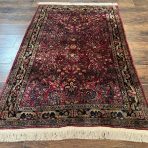 Persian Sarouk Rug 3x5, Antique Persian Carpet