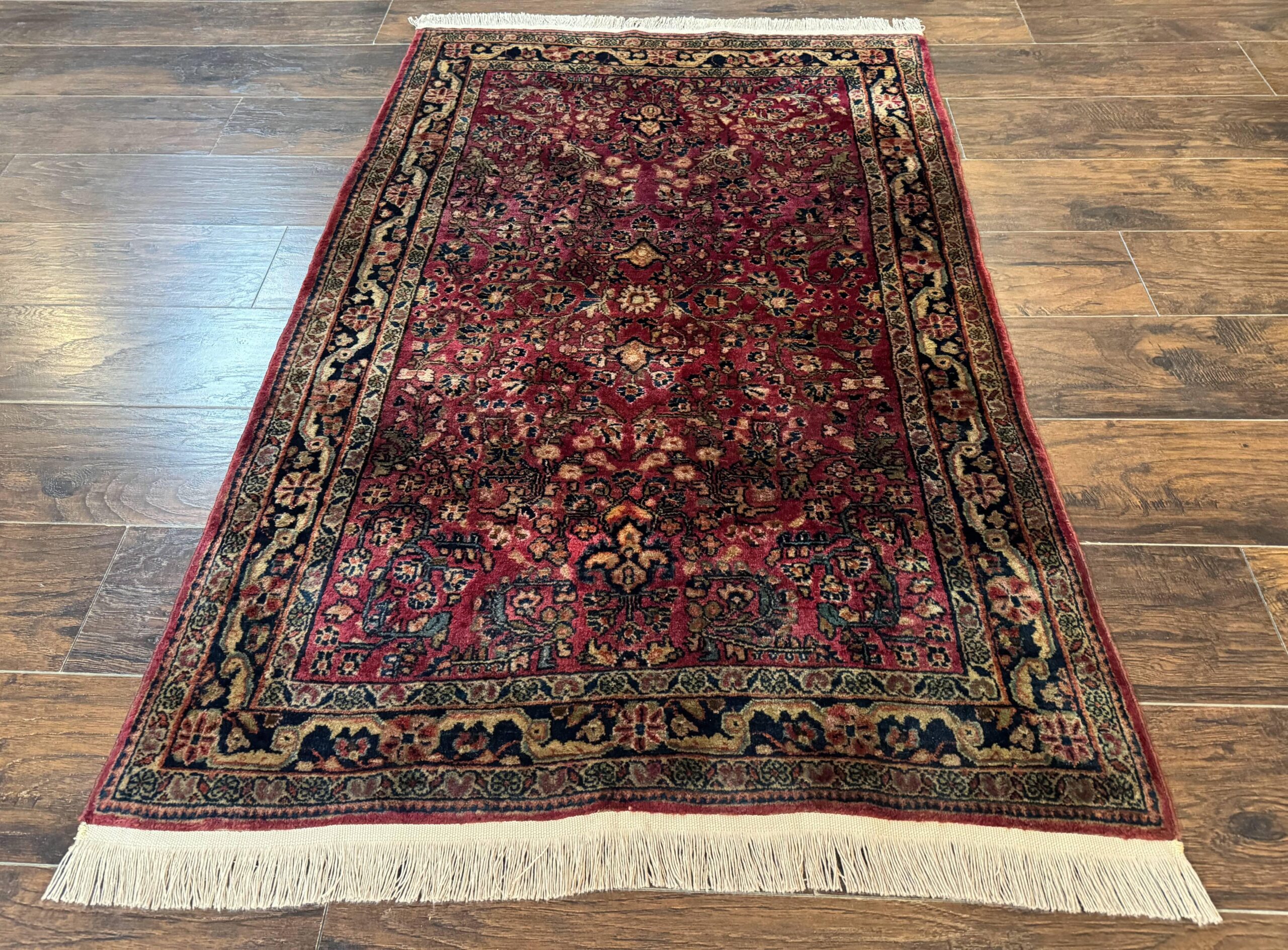 Persian Sarouk Rug 3x5, Antique Persian Carpet